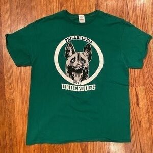Philadelphia Eagles Underdog Super Bowl T shirt Green Mens Large